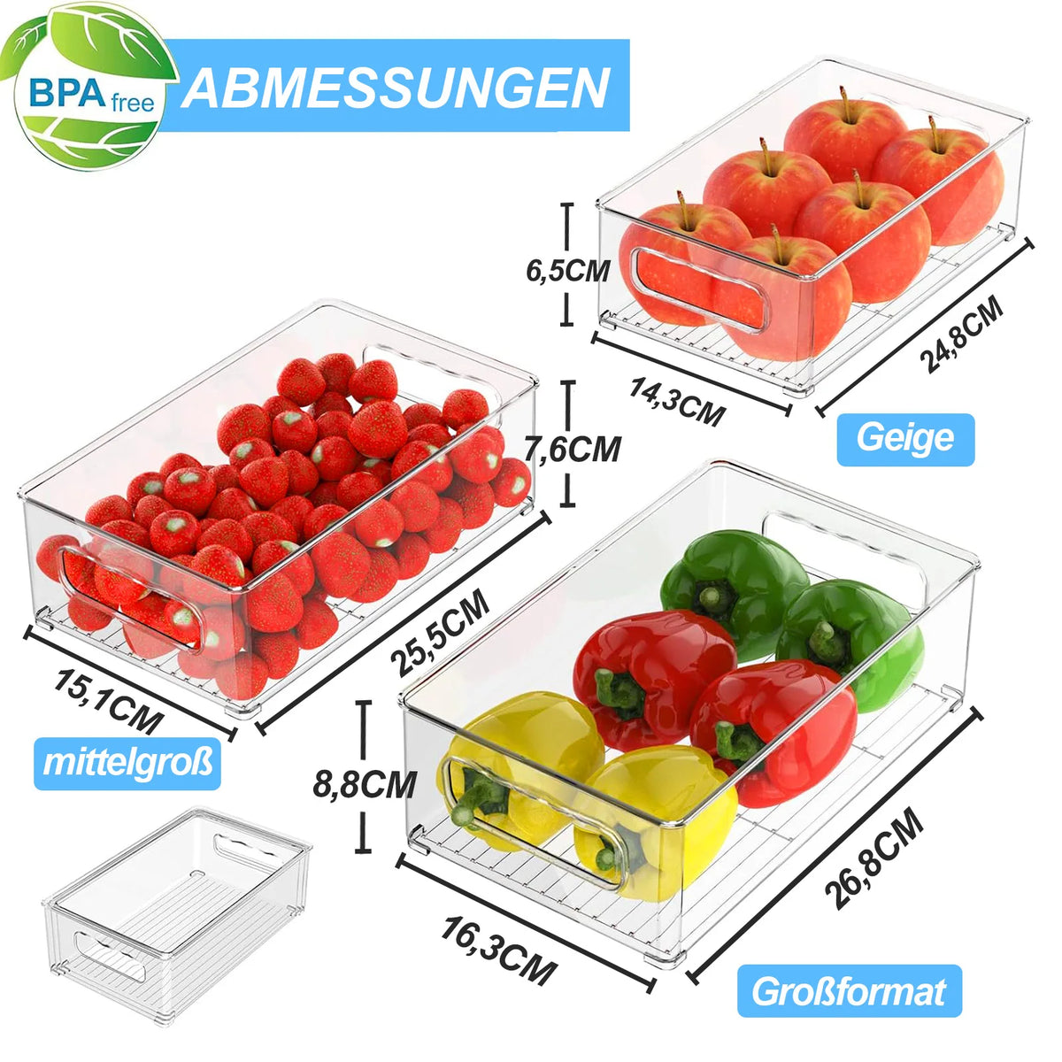Kühlschrank-Organizer 6er-Set