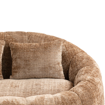Sitzsacksofa aus Chenille, Relaxsessel mit hoher Rückenlehne, weich und komfortabel, kaffeebraun