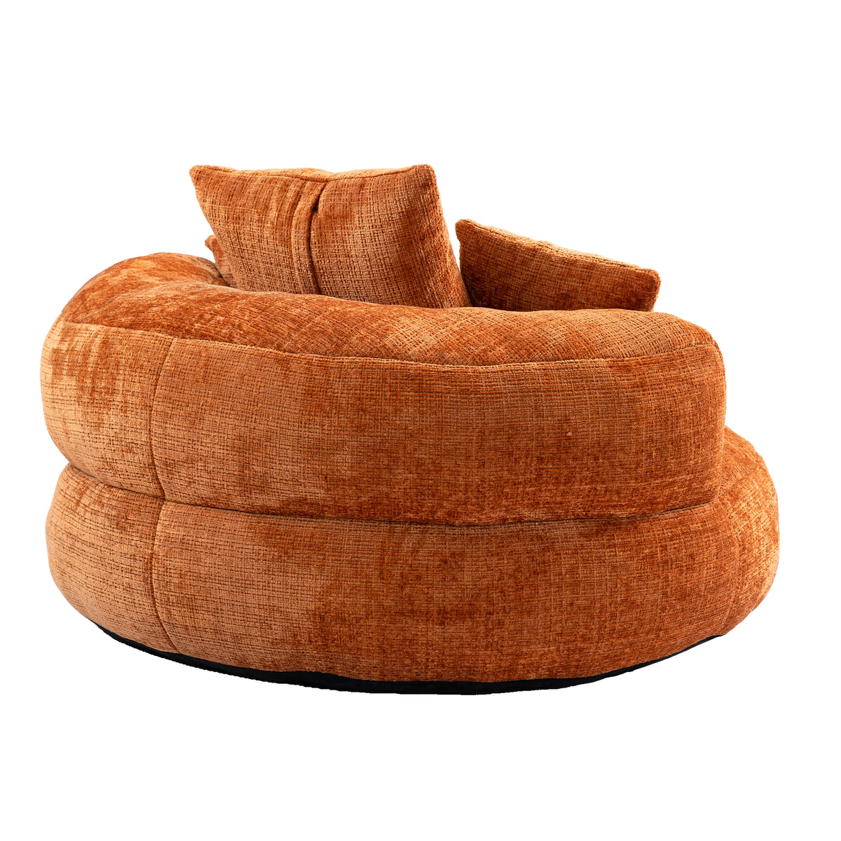 Sitzsack-Sessel mit hoher Rückenlehne – Lazy Sofa Chenille | Für Drinnen & Draußen | Orange