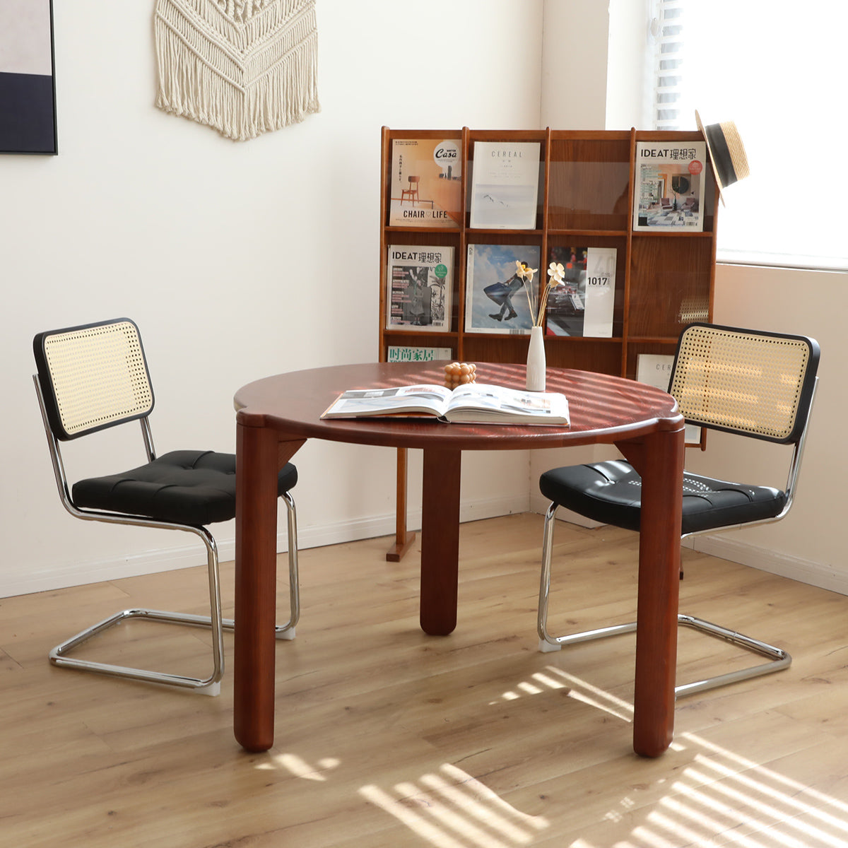 2er-Set Esszimmerstühle aus Kunstleder mit Chrombeinen, moderne Stühle im Mid-Century-Stil für Esszimmer, Wohnzimmer und Küche