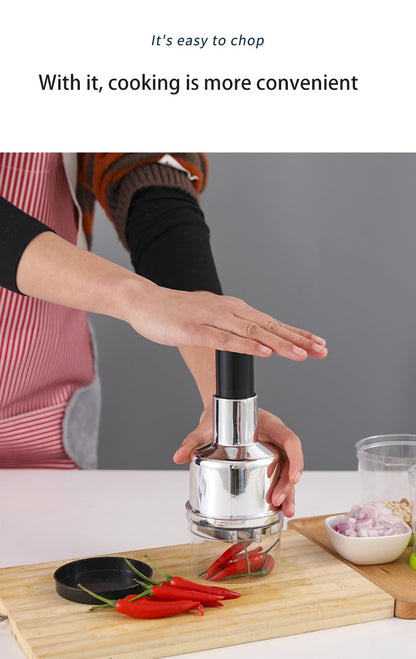 Multifunktionaler Handdruck-Zwiebelhacker