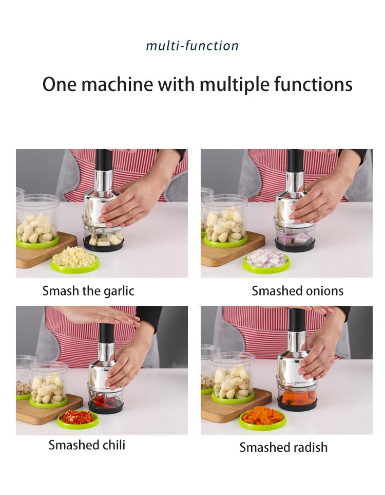 Multifunktionaler Handdruck-Zwiebelhacker