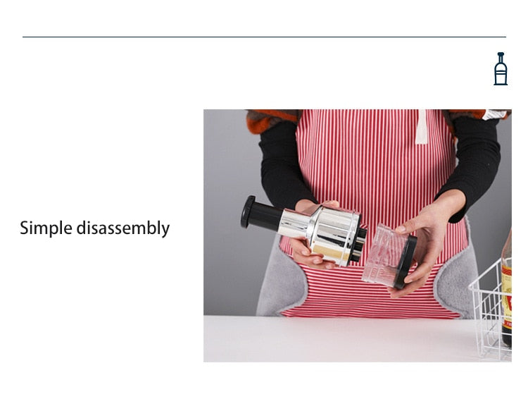 Multifunktionaler Handdruck-Zwiebelhacker