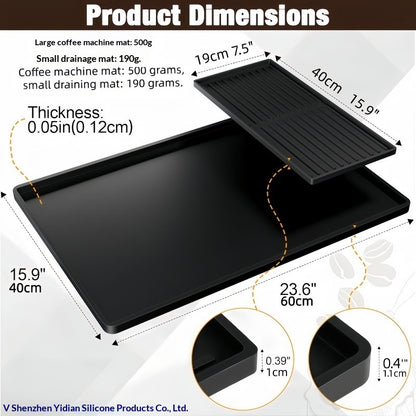 Silikon-Abtropfmatte für Kaffeemaschinen – Doppellagige Abtropfunterlage für Kaffeetassen, Multifunktionales Design