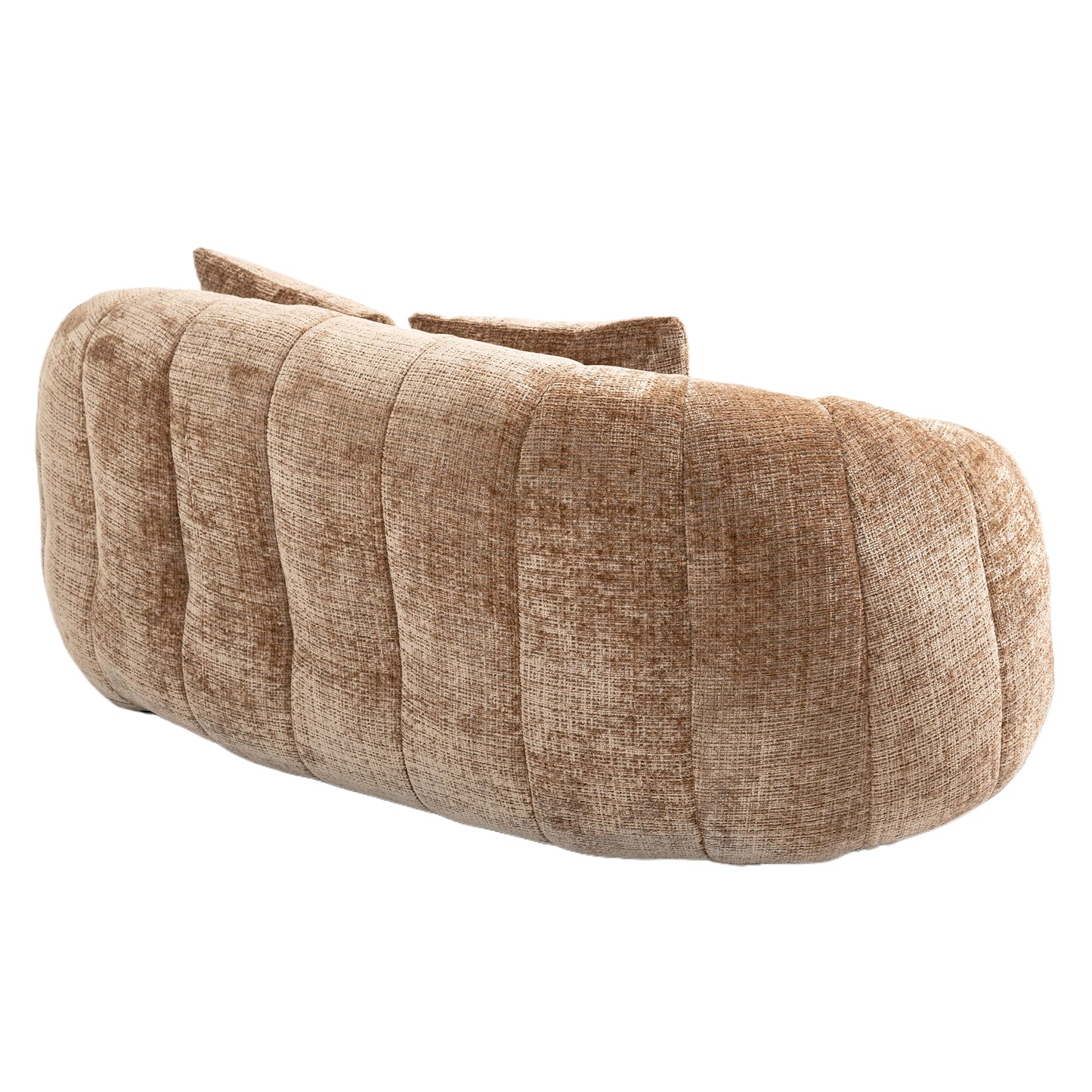 Sitzsacksofa aus Chenille, Relaxsessel mit hoher Rückenlehne, weich und komfortabel, kaffeebraun