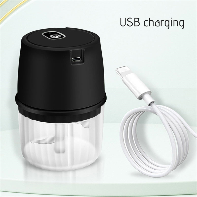 USB-aufladbarer elektrischer Knoblauchzerkleinerer, kabelloser Mini-Lebensmittelhacker