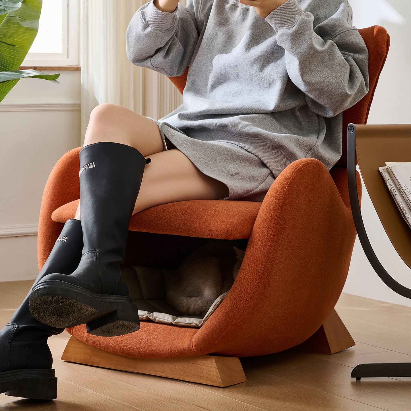 Lounge-Sessel im Walhai-Design, haustierfreundlich