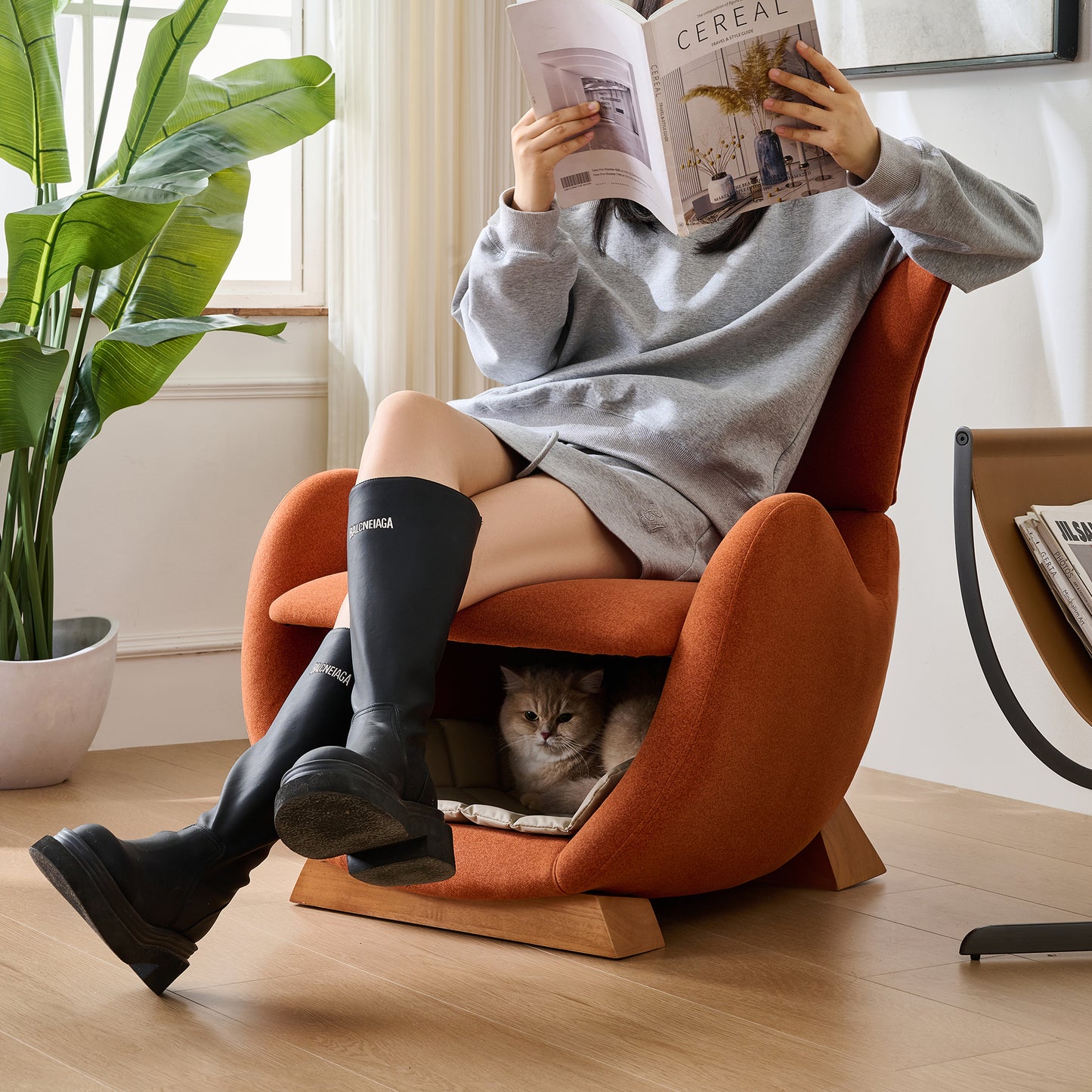 Lounge-Sessel im Walhai-Design, haustierfreundlich