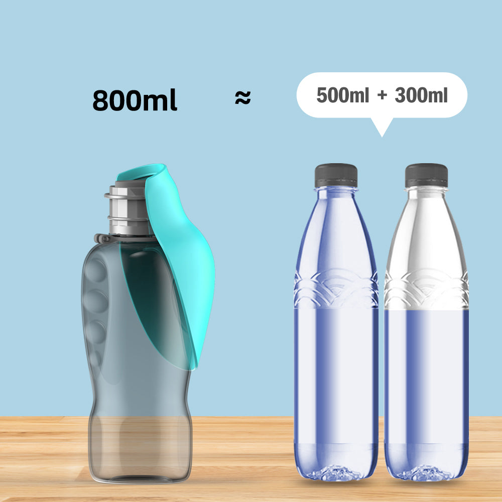 Tragbare Hunde-Trinkflasche 800ml – Auslaufsicher, Faltbarer Napf für Unterwegs