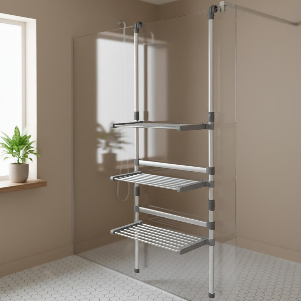 3-stöckiger Wäschetrockner aus Aluminium