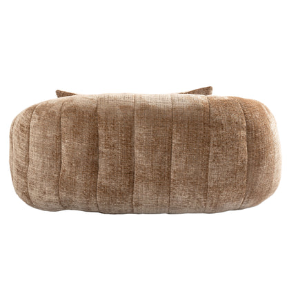 Sitzsacksofa aus Chenille, Relaxsessel mit hoher Rückenlehne, weich und komfortabel, kaffeebraun