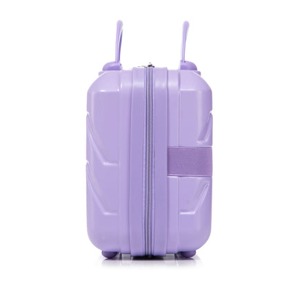 2-teiliges ABS-Kofferset 14 und 19 Zoll mit Zahlenschloss und 14-Zoll-Kosmetiktasche, Blau/Lila