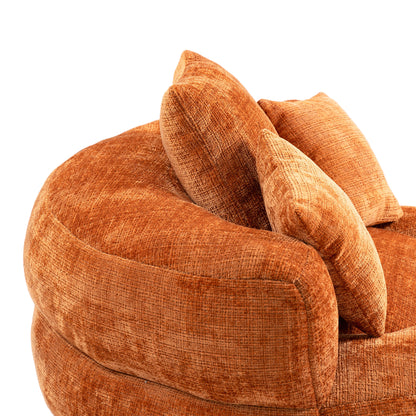 Sitzsack-Sessel mit hoher Rückenlehne – Lazy Sofa Chenille | Für Drinnen & Draußen | Orange
