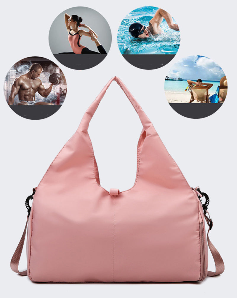 Damen Yoga-Tasche – Sport & Fitness, Nass-Trocken-Trennung, große Kapazität, mit Yogamatten-Halterung
