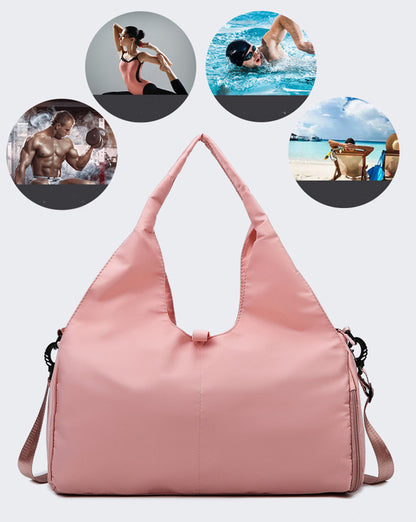 Damen Yoga-Tasche – Sport & Fitness, Nass-Trocken-Trennung, große Kapazität, mit Yogamatten-Halterung