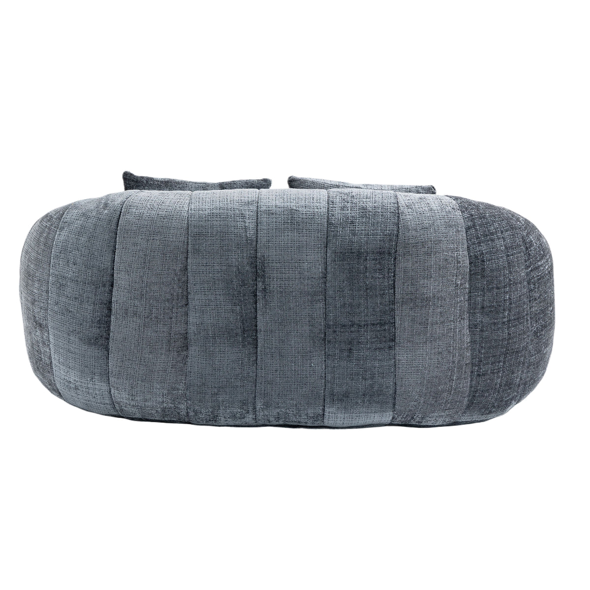 Sitzsack-Sofa aus Chenille in Grau – gemütlicher Loungesessel für Erwachsene und Kinder