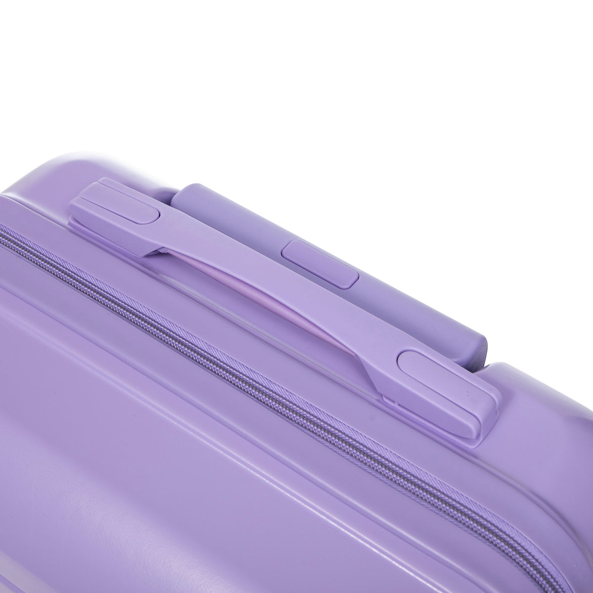 2-teiliges ABS-Kofferset 14 und 19 Zoll mit Zahlenschloss und 14-Zoll-Kosmetiktasche, Blau/Lila
