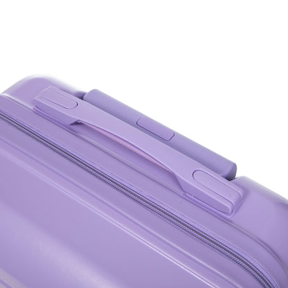 2-teiliges ABS-Kofferset 14 und 19 Zoll mit Zahlenschloss und 14-Zoll-Kosmetiktasche, Blau/Lila