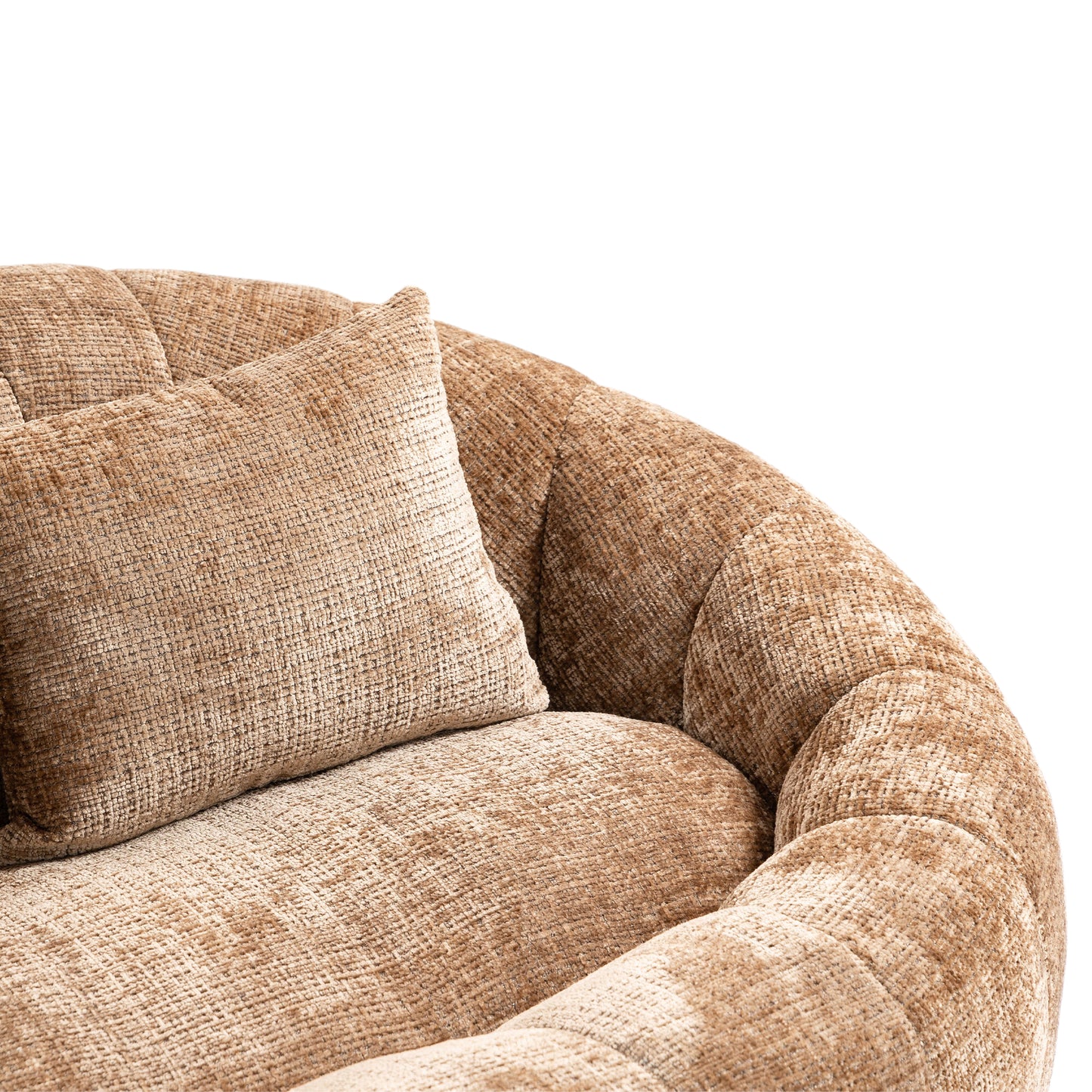 Sitzsacksofa aus Chenille, Relaxsessel mit hoher Rückenlehne, weich und komfortabel, kaffeebraun