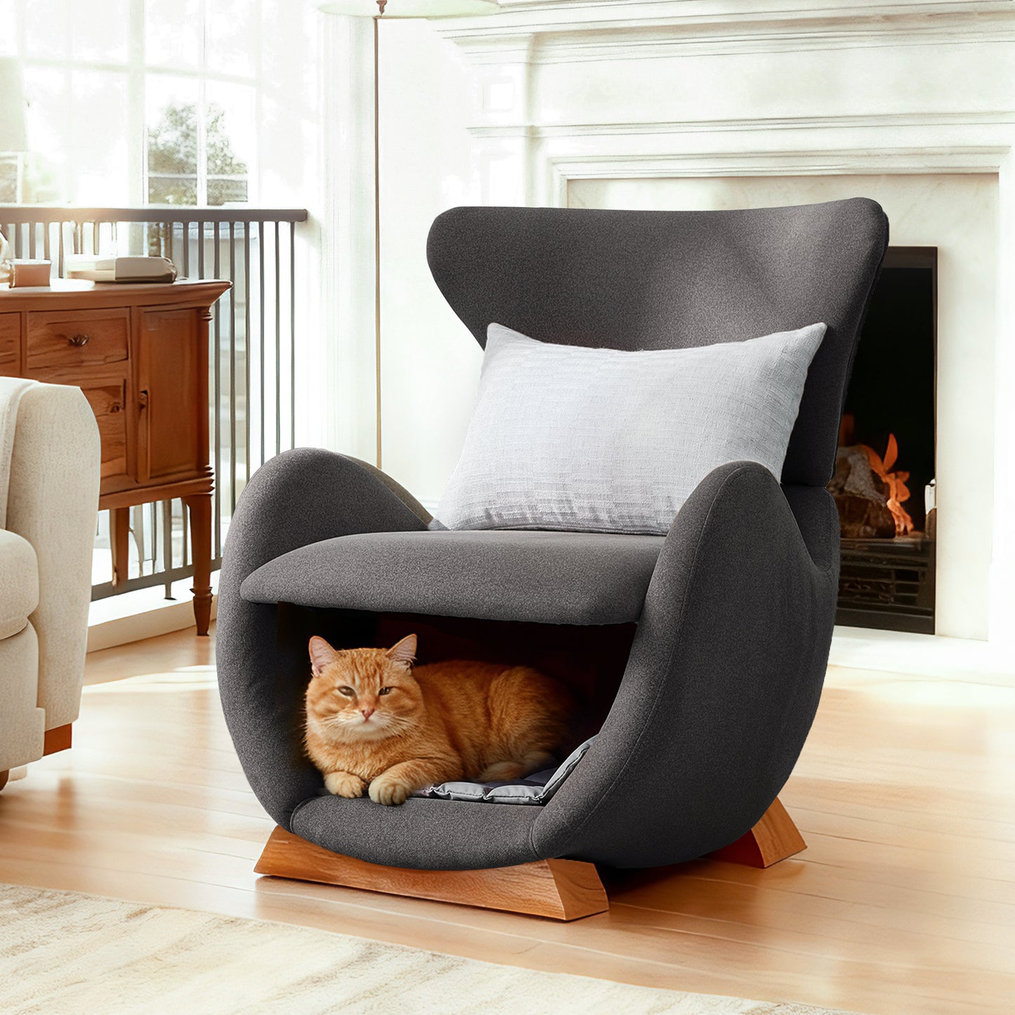 Walhai-Designer-Loungesessel für Haustiere – Rückzugsort für Katzen und kleine Hunde