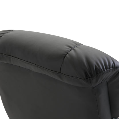 Massagesessel mit Fußhocker – 10 Vibrationspunkte, 145° verstellbare Rückenlehne, Schwarz