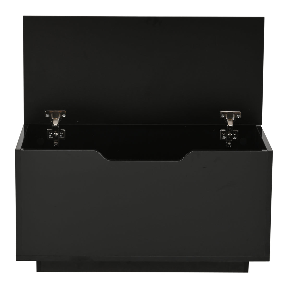 Couchtisch 70 x 70 x 38 cm mit LED-Beleuchtung, Hubfunktion, Schublade und Stauraum, Schwarz