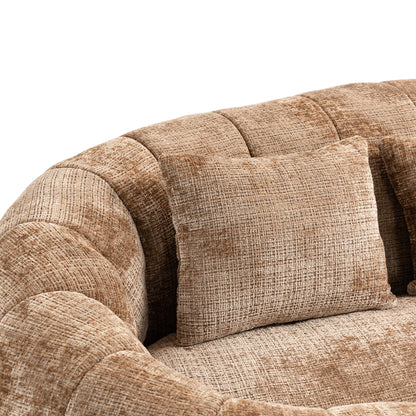 Sitzsacksofa aus Chenille, Relaxsessel mit hoher Rückenlehne, weich und komfortabel, kaffeebraun