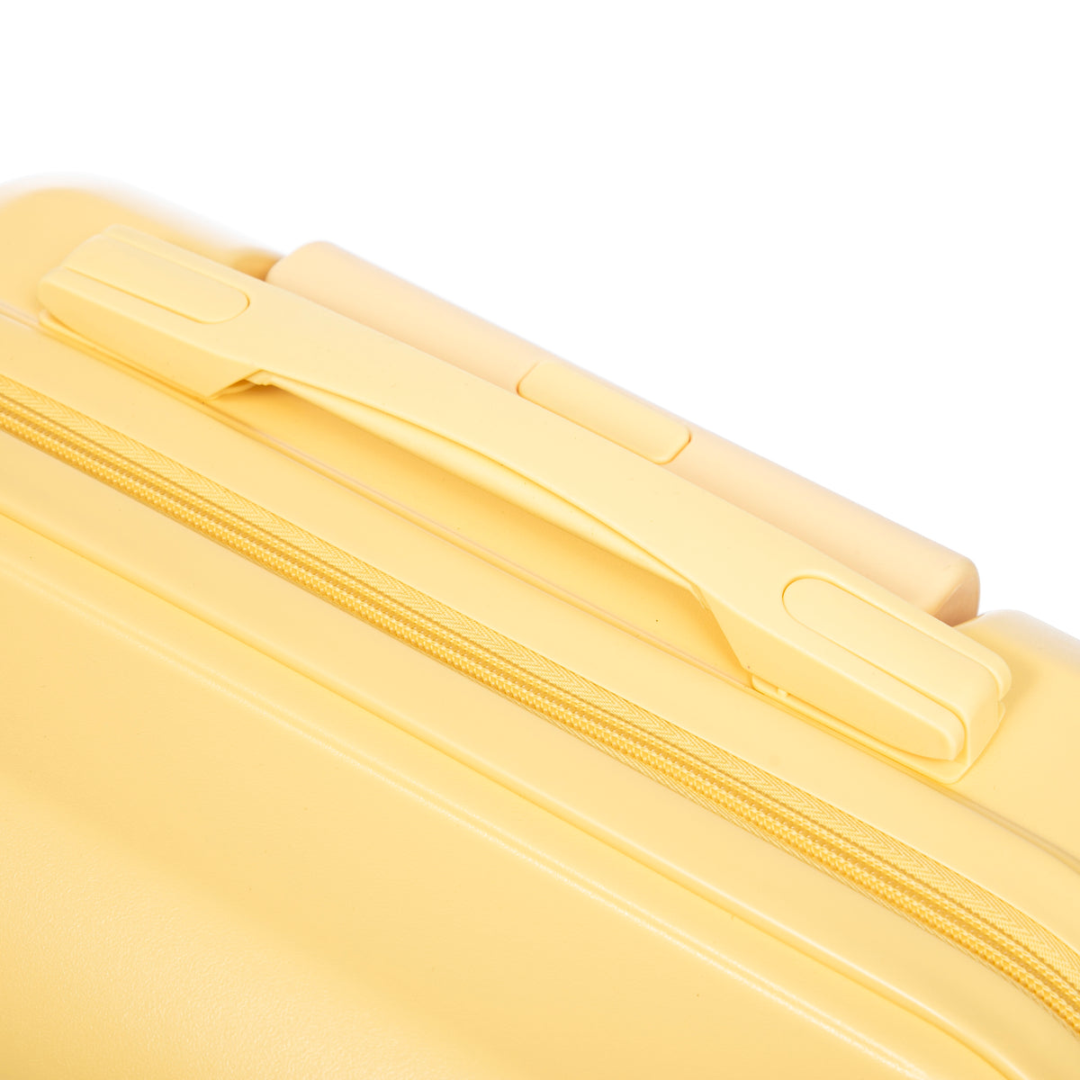 14/19 Zoll 2-teiliges ABS-Kofferset mit Zahlenschloss und 14-Zoll-Kosmetiktasche, Gelb