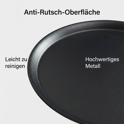 Runder Beistelltisch 38 cm in Schwarz-Gold mit Metallbasis