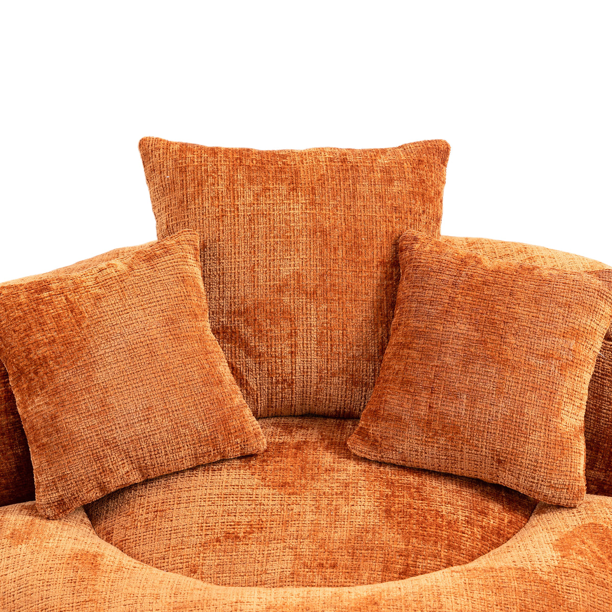 Sitzsack-Sessel mit hoher Rückenlehne – Lazy Sofa Chenille | Für Drinnen & Draußen | Orange