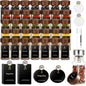 Quadratisches Gewürzglas mit Akazienholzdeckel, 120 ml, Gewürzgläser-Set mit Etiketten, BPA-frei