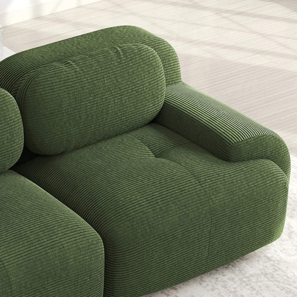 82'' Loveseat-Sofa mit gebogenen Armlehnen und rutschfester Unterseite, hochelastischer Polsterung, geeignet für Wohnzimmer, Schlafzimmer