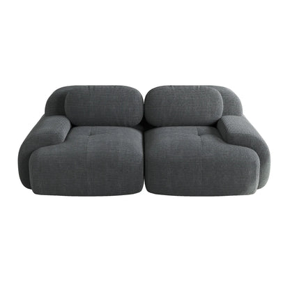 82'' Loveseat-Sofa mit gebogenen Armlehnen und rutschfester Unterseite, hochelastischer Polsterung, geeignet für Wohnzimmer, Schlafzimmer