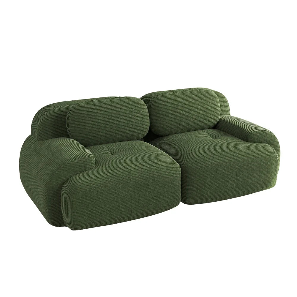 82'' Loveseat-Sofa mit gebogenen Armlehnen und rutschfester Unterseite, hochelastischer Polsterung, geeignet für Wohnzimmer, Schlafzimmer
