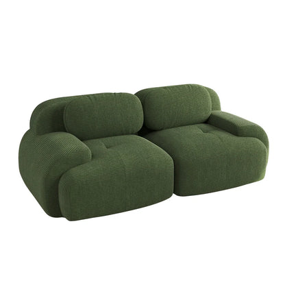 82'' Loveseat-Sofa mit gebogenen Armlehnen und rutschfester Unterseite, hochelastischer Polsterung, geeignet für Wohnzimmer, Schlafzimmer