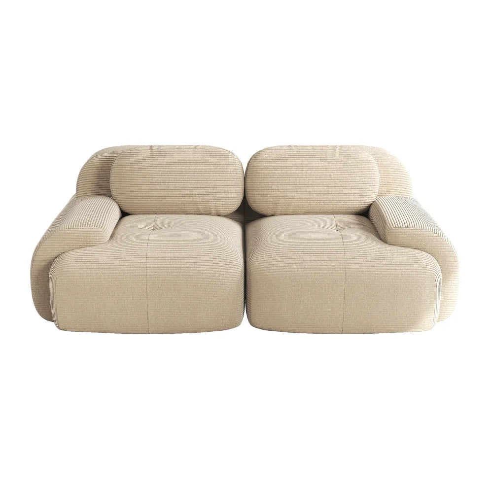 82'' Loveseat-Sofa mit gebogenen Armlehnen und rutschfester Unterseite, hochelastischer Polsterung, geeignet für Wohnzimmer, Schlafzimmer