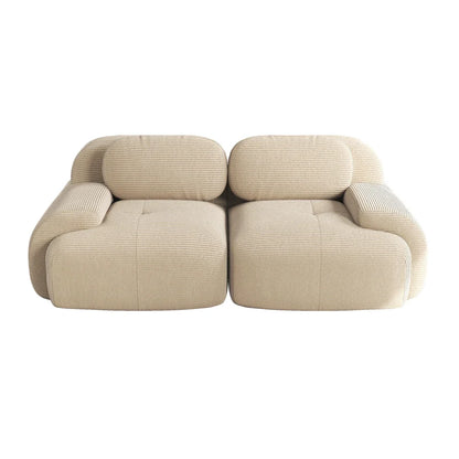82'' Loveseat-Sofa mit gebogenen Armlehnen und rutschfester Unterseite, hochelastischer Polsterung, geeignet für Wohnzimmer, Schlafzimmer