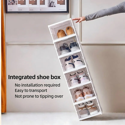 Faltbares Schuhregal mit transparenter Tür – 3 oder 6 Fächer