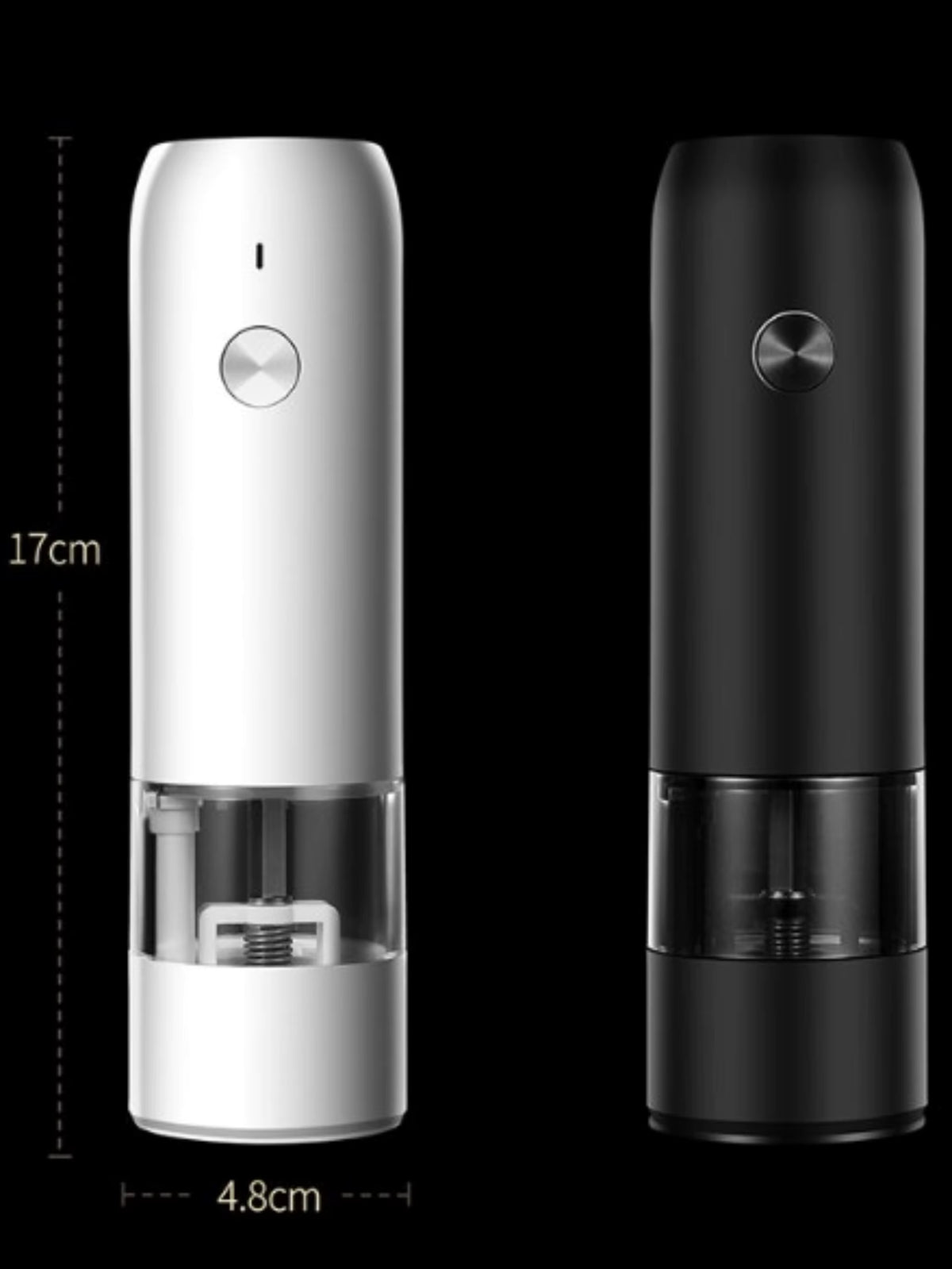 Elektrische Gewürzmühle, USB-C, Salz- und Pfeffermühle mit Keramikmahlwerk