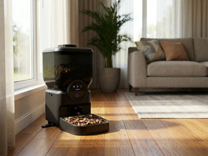 Automatischer Futterautomat 6,5 L mit WLAN App-Steuerung Kamera und Akku für Katzen und Hunde