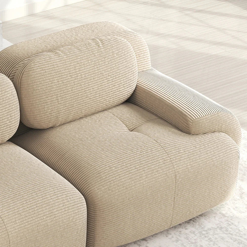 82'' Loveseat-Sofa mit gebogenen Armlehnen und rutschfester Unterseite, hochelastischer Polsterung, geeignet für Wohnzimmer, Schlafzimmer