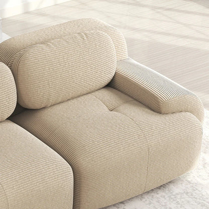 82'' Loveseat-Sofa mit gebogenen Armlehnen und rutschfester Unterseite, hochelastischer Polsterung, geeignet für Wohnzimmer, Schlafzimmer