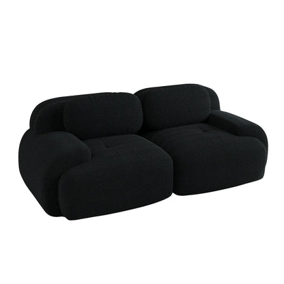 82'' Loveseat-Sofa mit gebogenen Armlehnen und rutschfester Unterseite, hochelastischer Polsterung, geeignet für Wohnzimmer, Schlafzimmer