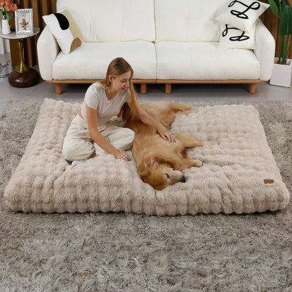 Ultraweiches Hundebett, kuscheliges Haustierkissen und große waschbare Hundematte für Welpen und Hundeboxen