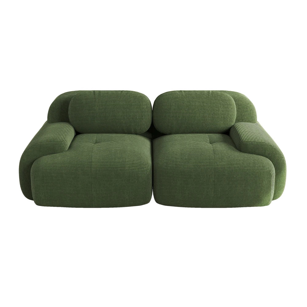 82'' Loveseat-Sofa mit gebogenen Armlehnen und rutschfester Unterseite, hochelastischer Polsterung, geeignet für Wohnzimmer, Schlafzimmer