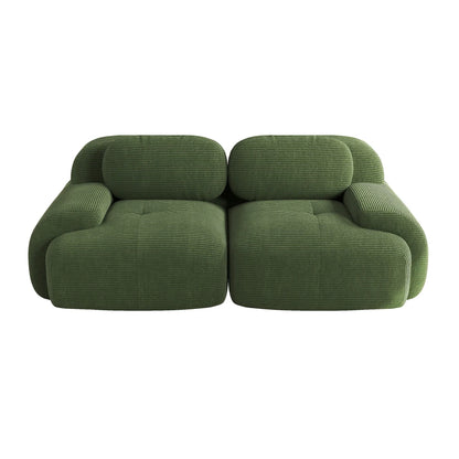 82'' Loveseat-Sofa mit gebogenen Armlehnen und rutschfester Unterseite, hochelastischer Polsterung, geeignet für Wohnzimmer, Schlafzimmer