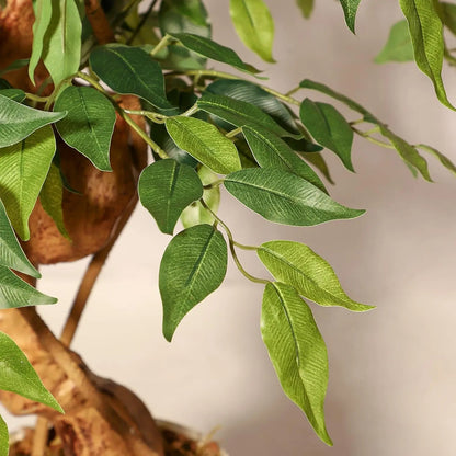 Künstlicher Ficusbaum mit weißem Pflanztopf, 122–183 cm