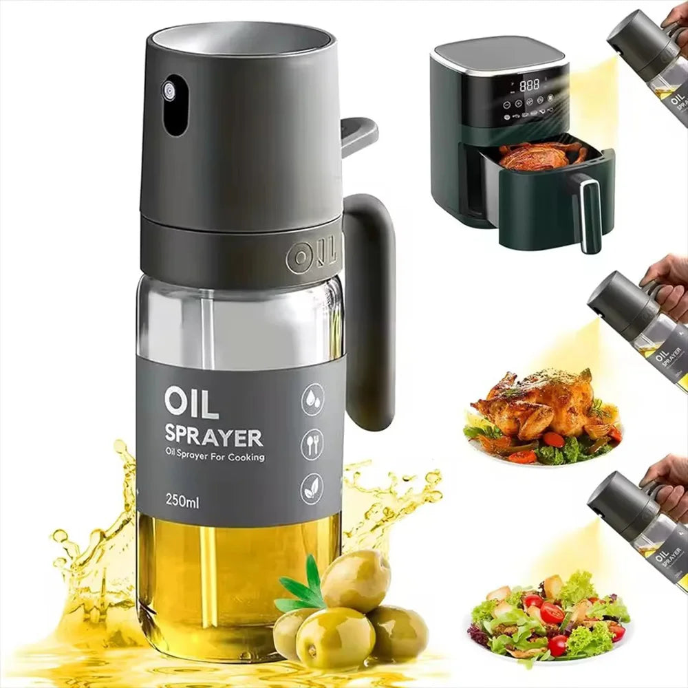 Ölsprühflasche 250 ml aus Borosilikatglas für Küche, Grillen, Backen und Braten