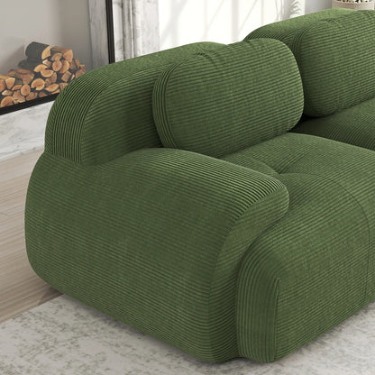 82'' Loveseat-Sofa mit gebogenen Armlehnen und rutschfester Unterseite, hochelastischer Polsterung, geeignet für Wohnzimmer, Schlafzimmer