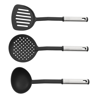 40-teiliges Küchenutensilien-Set, Nylon-Edelstahl, Kochutensilien mit Spatel, Wender, Schöpfkelle, hitzebeständig, kratzfest